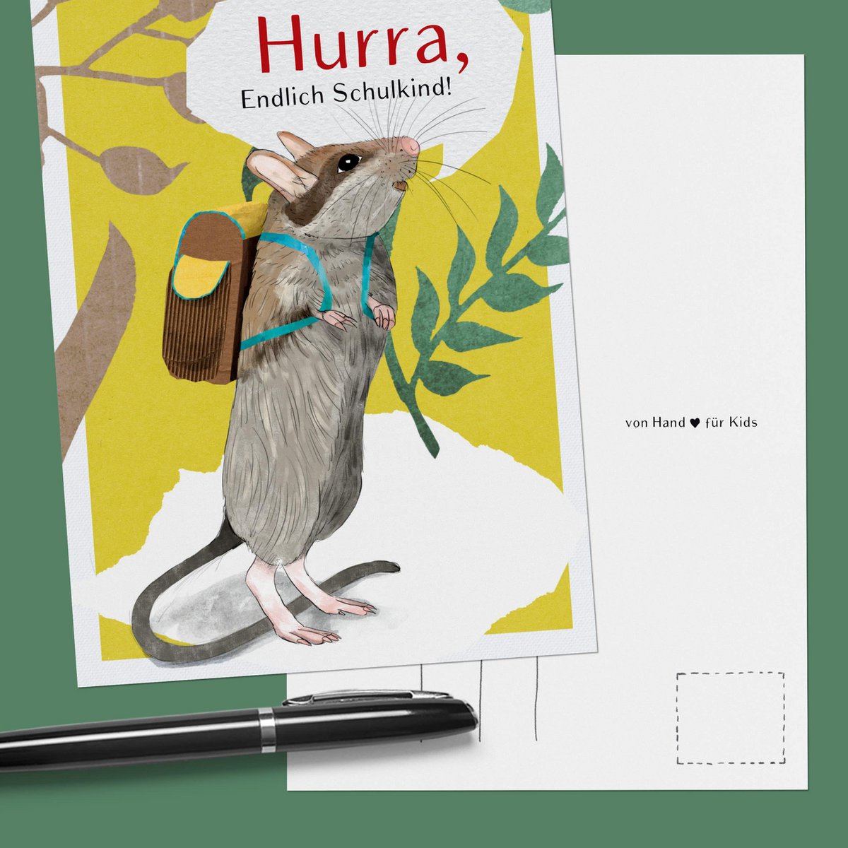 Karte - Hurra, endlich Schulkind