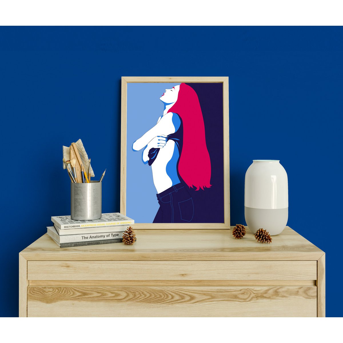 La Rouquine - Illustration d’art mural