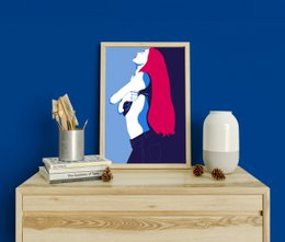 La Rouquine - Vægkunstillustration