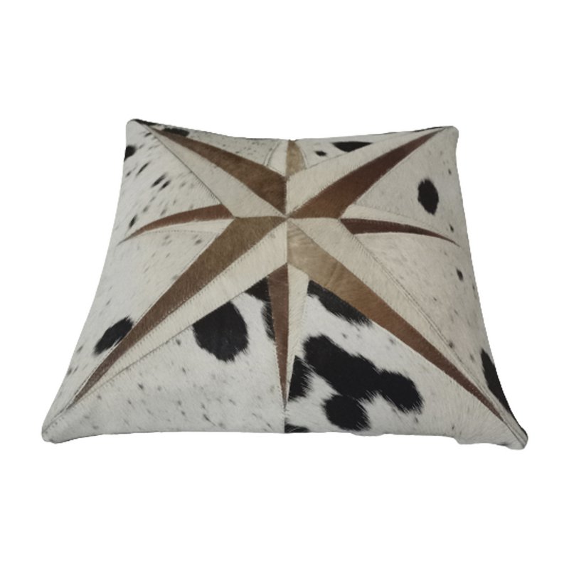 Cowhide Leather Bianca Cushion Cover
