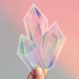 Crystal Rainbowmaker vinduesmærkat / kort - Ametyst
