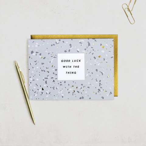Good Luck With The Thing Card 