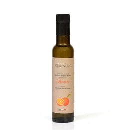 Flavored extra virgin olive oil with orange flavor, 250 ml bottle from the Sicilia region of Italy.