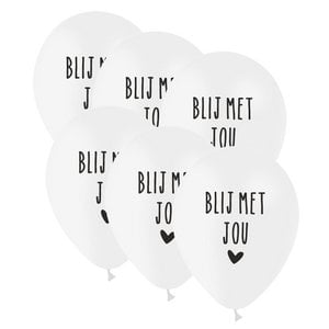 Luftballons 'Happy with you' (6 Stück)