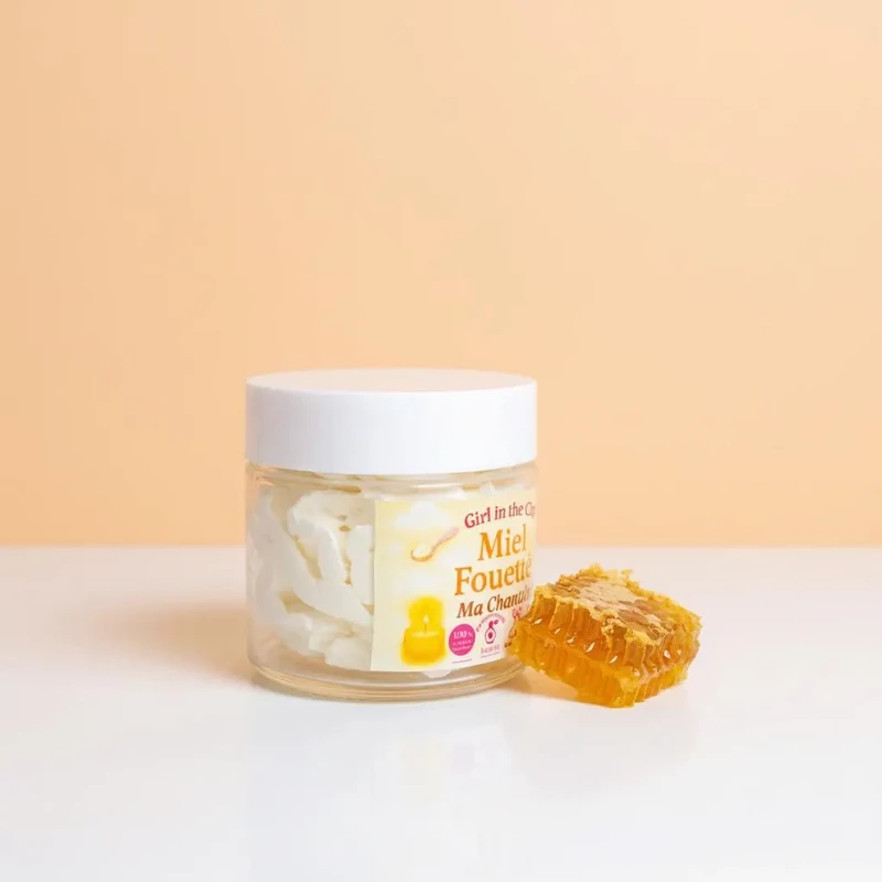 Beurre Corporel Fouetté Miel – Karité Brut 100% Naturel (Corps & Cheveux)