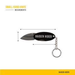 Mini scyzoryk na brelok - Stal nierdzewna i składany - 63x7x27 mm - Nóż survivalowy - Multitool - Prezent dla mężczyzn
