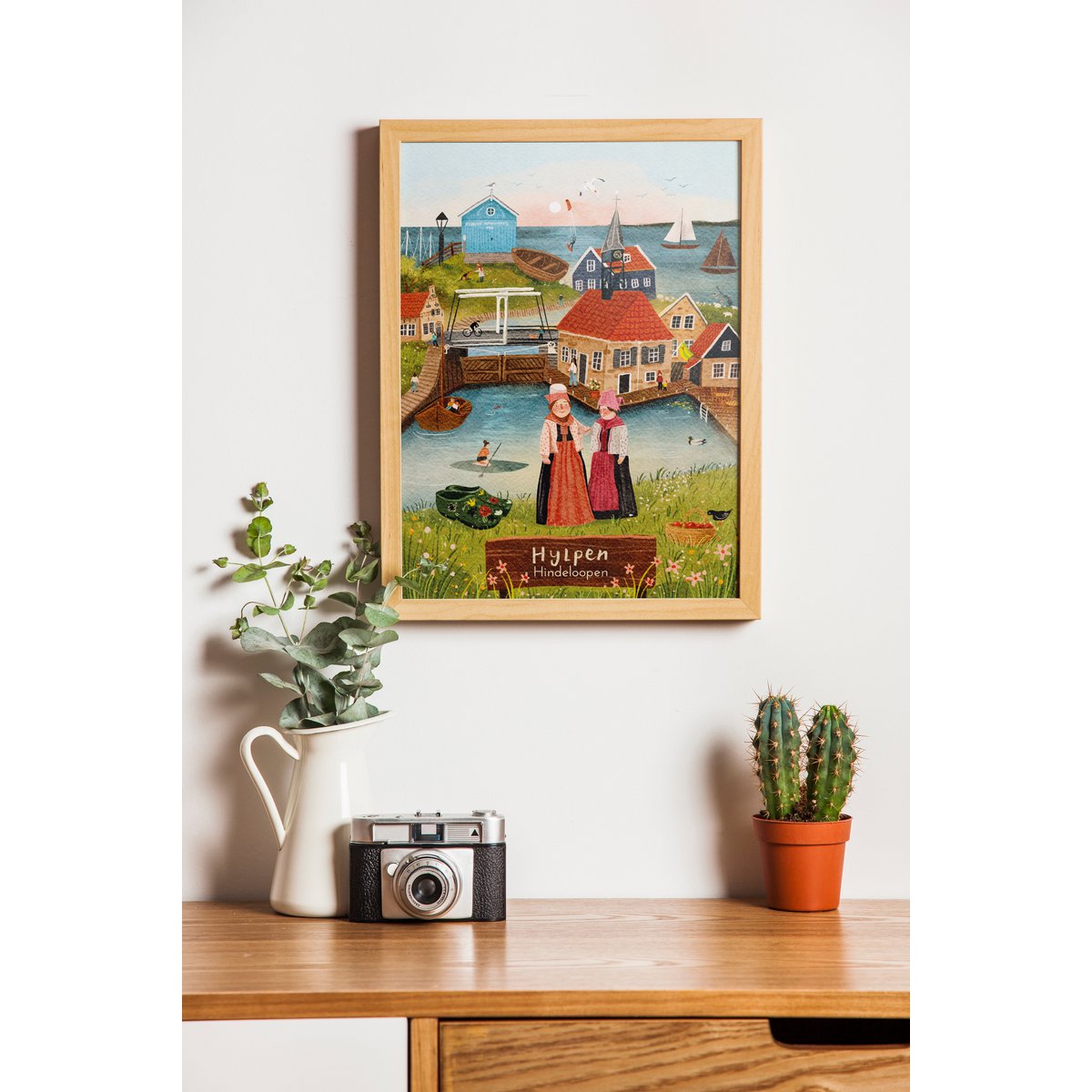 “Hindeloopen” – A4 Illustratie Print | Art Print op 300gsm Tintoretto Gesso | Elfstedenset
