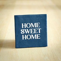 Tegeltje - Home Sweet Home | Blauw & Wit | 10x10cm