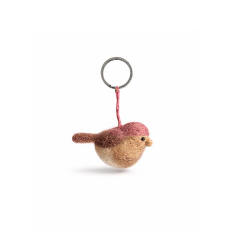 Keyring bird pink