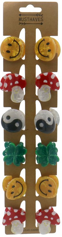 F-A23.1 H1126-004 Hair Clips 2.5cm -  3.5cm - 12pcs