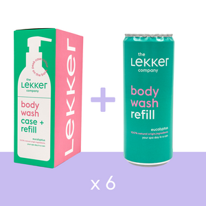 Body wash refill starterpack - eucalyptus (x6)