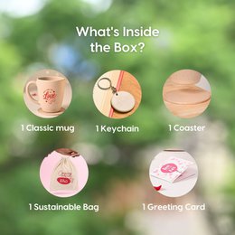 Ecofy Earth-Friendly Love You-krus til kaffe | Par gaver | Jubilæumsgave til par Special | Sæt med 1 | 300 ml | Kaffekrus | Lavet med risskaller| Sand Castle TUV Certificeret