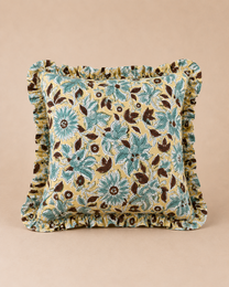 Aqua Blossom Square CUSHION