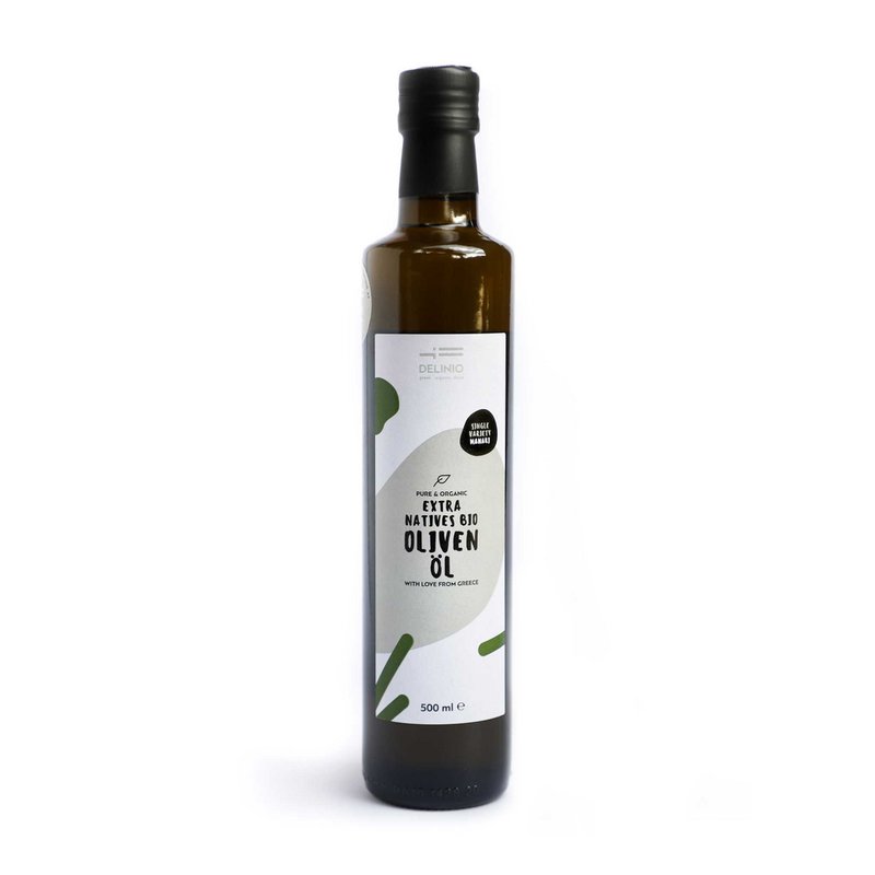 Ekstra jomfru økologisk olivenolie Manaki, 500 ml