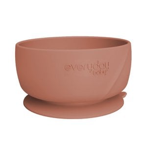 SILICONE BOWL WITH SUCTION CUP RED