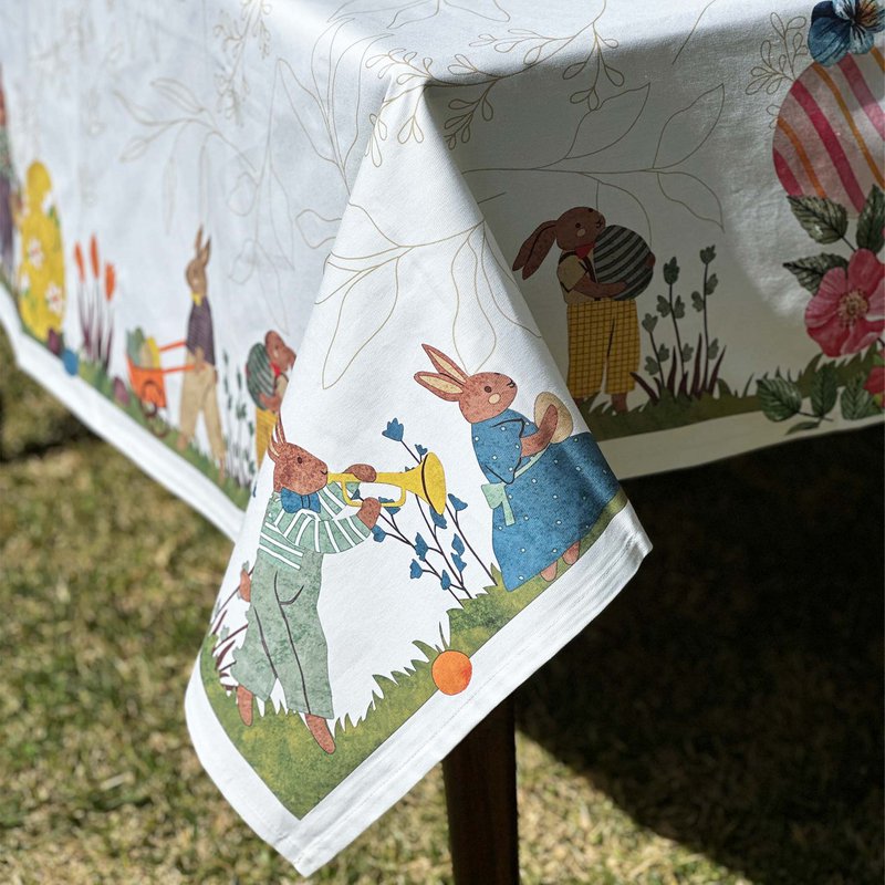 Quadratische und rechteckige Tischdecke – Osterhasen
