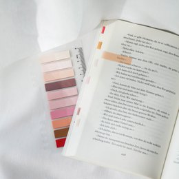 Light Rose | Ordinate 200 Stück Haftstreifen | Transparente Haftnotizen | sticky notes | Index Tabs klebezettel | Beschreibbare Haftmarker pastell | stationary supplies | Bücher zubehör