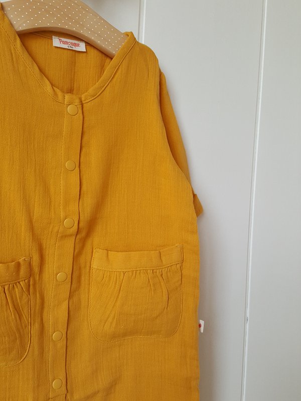 Uniseks mousseline romper / 100% biologisch dubbel gaaskatoen