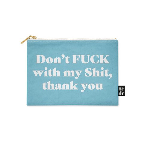 Etui Don't fuck with my shit Baby blauw