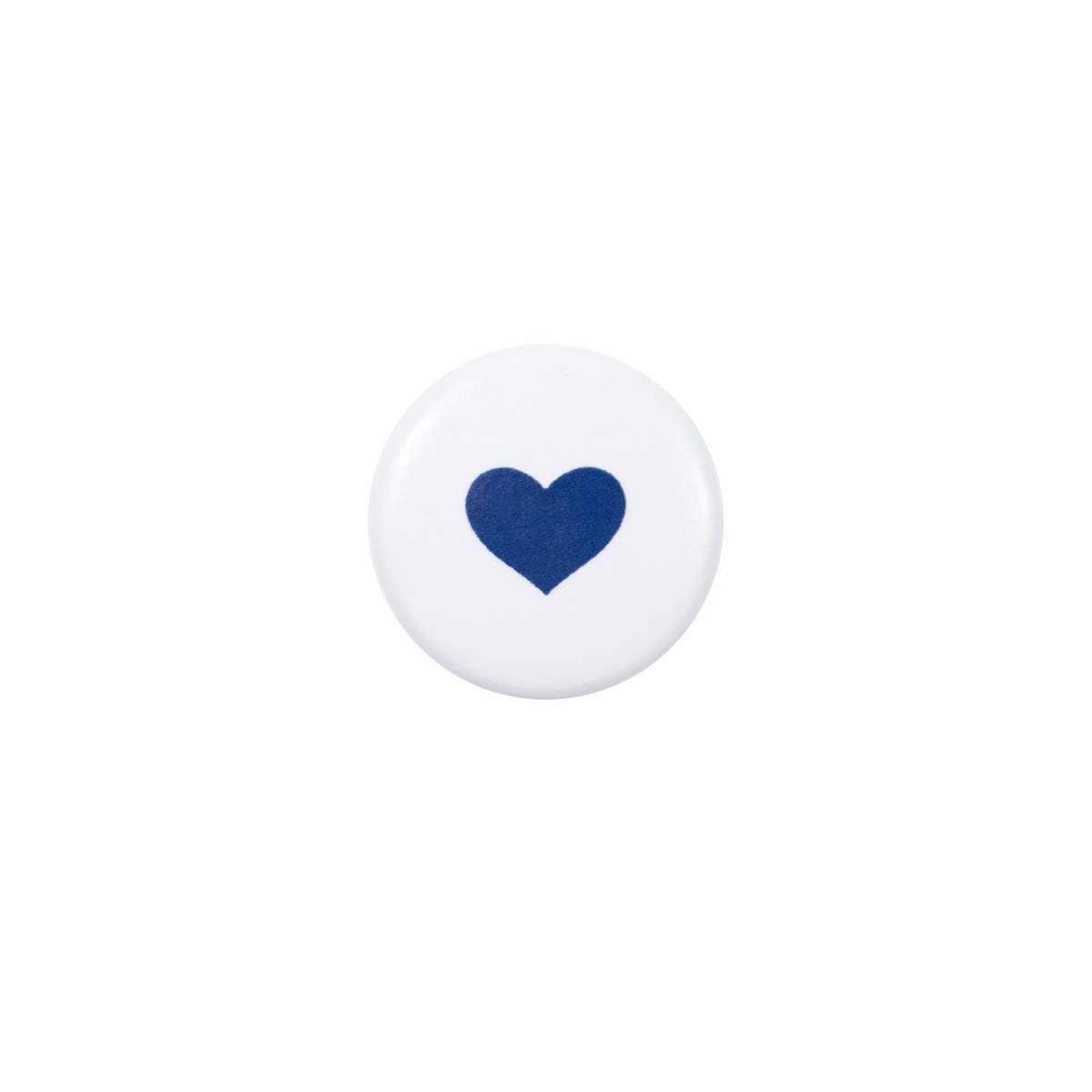 Aimant coeur (cœur bleu sur fond blanc)
