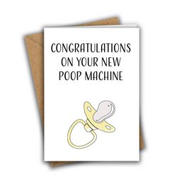 Herzlichen Glückwunsch zu Ihrer neuen Poop Machine Baby Card