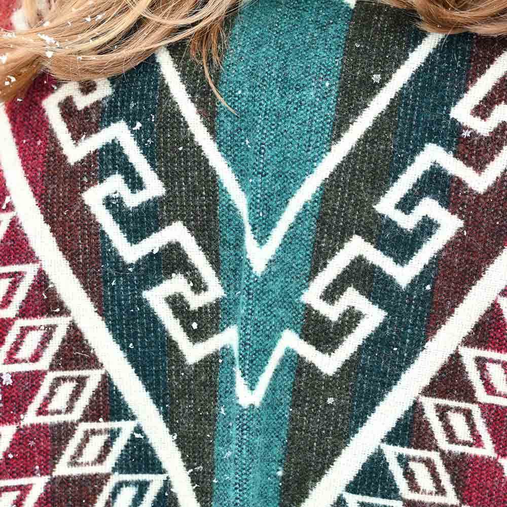 Alpaca Poncho Colored - Made in Ecuador