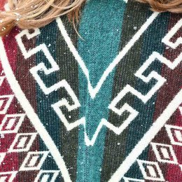 Alpaca Poncho Colored - Made in Ecuador