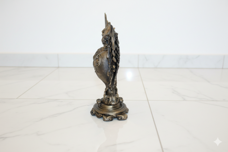 Sculpture de cœur ailé – peinte à la main