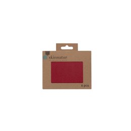 Skinnatur-Untersetzer | recyceltes Leder | Ziegel 13x10cm | 6er-Set