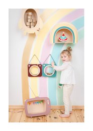 Mueble TV â€žTeeveeâ€ rosa empolvado