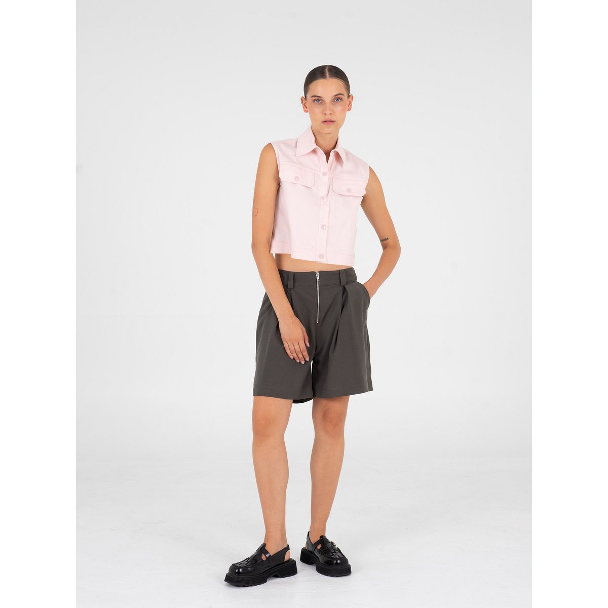 Cropped waistcoat
