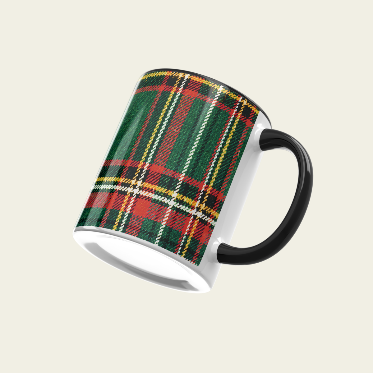 Tazza in Ceramica Tartan 325ml - QUADRATI VERDE/ROSSO