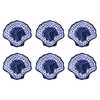 Coupelle bleue coquille Saint-Jacques 15.6x16.8x1.7cm - lot de 6