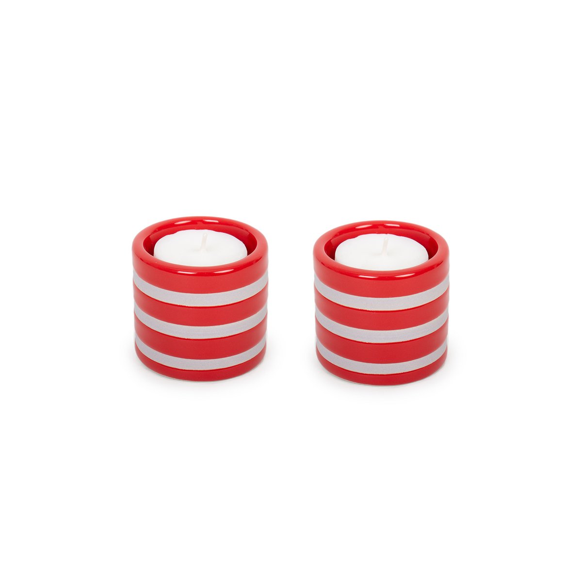 PACK OF 2 TROPICAL CERAMIC CANDLE HOLDERS HF