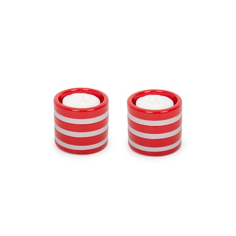 PACK OF 2 TROPICAL CERAMIC CANDLE HOLDERS HF