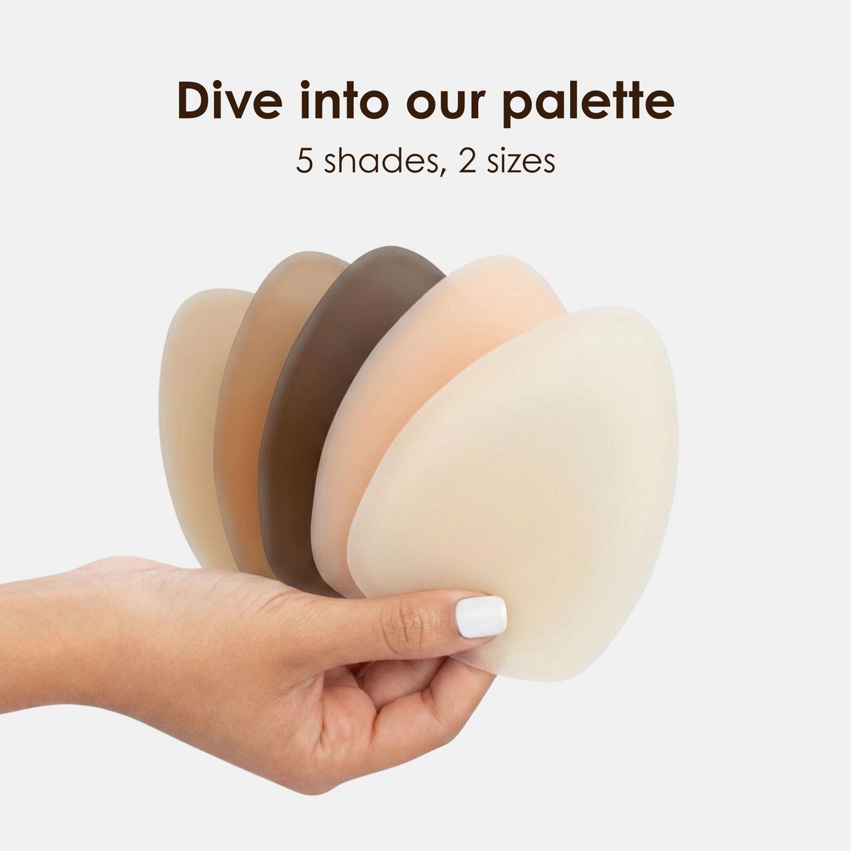 Neats zelfklevende driehoekige siliconen tepelcovers - 1 paar (parel)