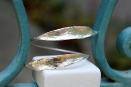 Gold Olive Leaf Bracelet, Gold-Plated Sterling Silver Jewelry, Silver Cuff, Gift for Her, Birthday Gift for Women, Handmade Jewelry