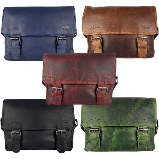 Sac à bandoulière pour femmes - sac de messager en cuir Cognac / sac à bandoulière
