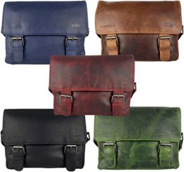 Damer skuldertaske - cognac læder messenger taske / crossbody taske