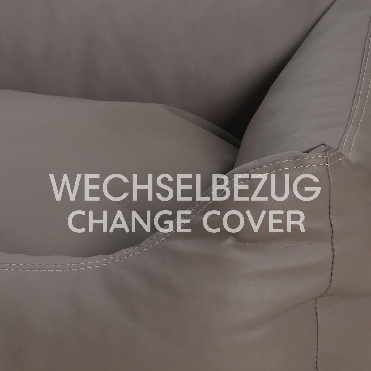 Wechselbezug Hundebett Box Bett Saddle Kunstleder taupe