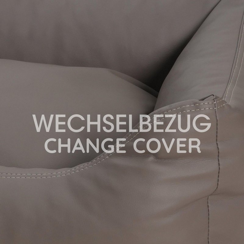 Wechselbezug Hundebett Box Bett Saddle Kunstleder taupe
