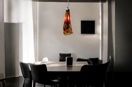 Lampe suspendue Linea multicolore Long | Pendent en verre | Lampe suspendue du design