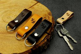 Schlüsselanhänger/ Schlüsselanhänger aus Leder - Anker, Thema Segeln