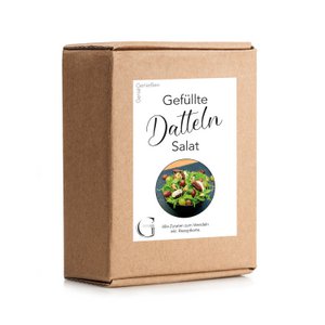 Salat-Box für Gefüllte Datteln mit Ziegenkäse auf Rucola-Trauben-Salat