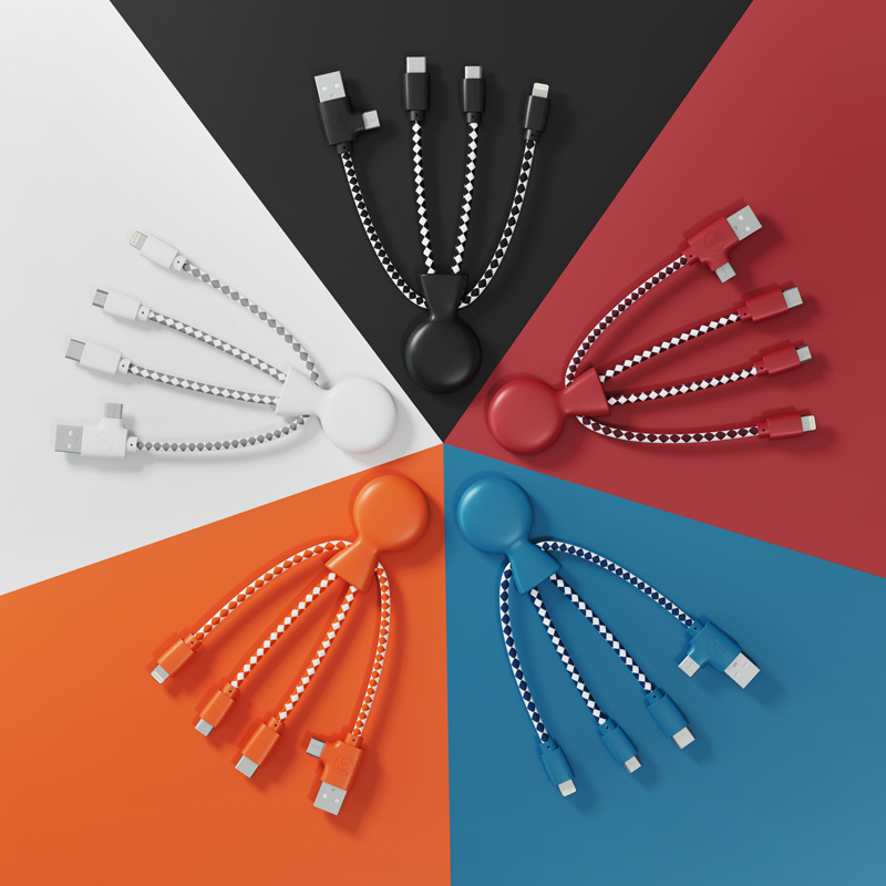 🔌 Mr Bio Multi-connector gerecycleerde plastic kabel 🔌