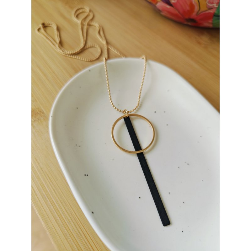Halskette Paulette (Gold - Schwarz)