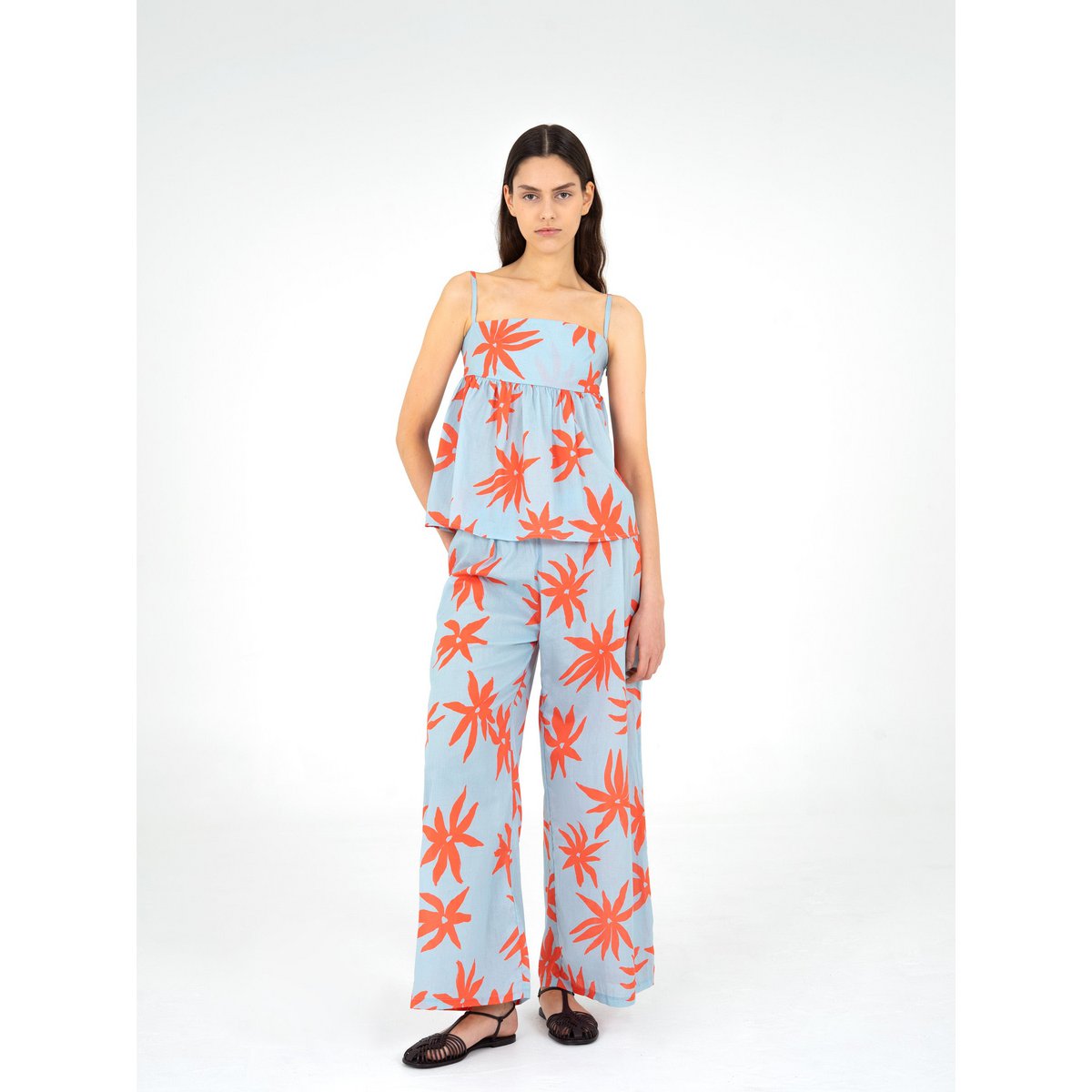 Magician Floral Print Blue Top