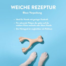 BetterBone Dogs Tewing Bones - Mini Soft Classic (uden nylon, CO2 neutralt lavet i Europa)