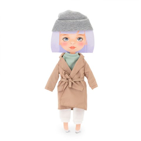 Soft toy, Sweet Sisters - Clothing set: Beige Trench Coat (35cm)