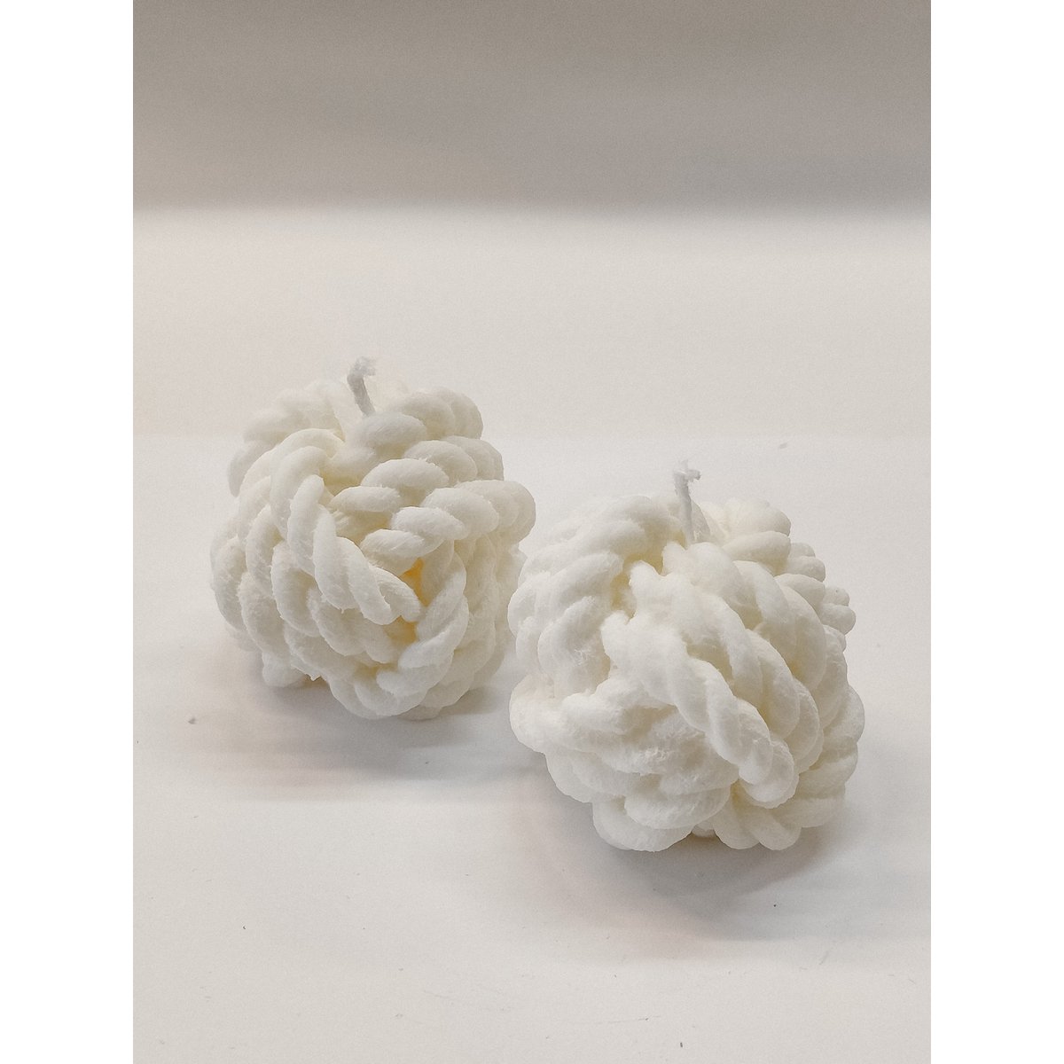 Set of 2 rope candles | rapeseed wax